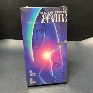 Vtg Star Trek Generations VHS 1995 Paramount Shatner Stewart Factory Sealed